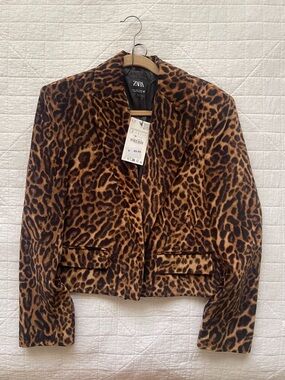 ZARA Leopard Print Blazer